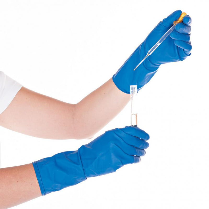 Chemikalienschutzhandschuhe High Risk, Latex - Karton mit 10 Päckchen á 50 Stück