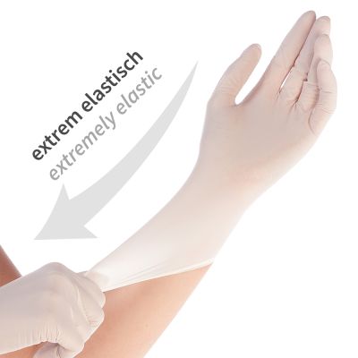 Nitrilhandschuhe Safe Super Stretch, puderfrei, latexfrei, weiß - Karton mit 10 x 100 Stück