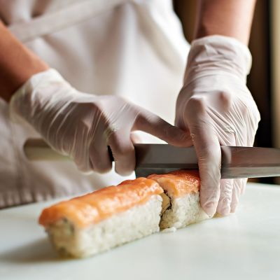 Nitrilhandschuhe Allfood Safe, puderfrei, latexfrei, weiß - Karton mit 10 x 250 Stück