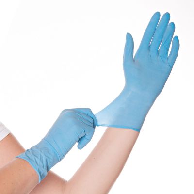 Latexhandschuhe Allfood Skin, gepudert - Karton mit 10 Päckchen á 100 Stück