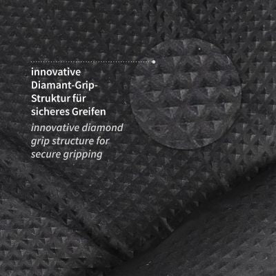 Nitrilhandschuhe Diamond Grip,schwarz, puderfrei - Karton mit 10 x 50 Stück