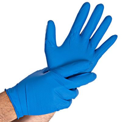 Nitrilhandschuhe Power Grip, puderfrei - Karton mit 10 x 50 Stück