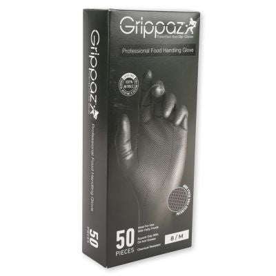 Nitrilhandschuhe Power Grip Long "Extra", 30 cm, schwarz, puderfrei - Karton mit 10 Päckchen á 50 Stück