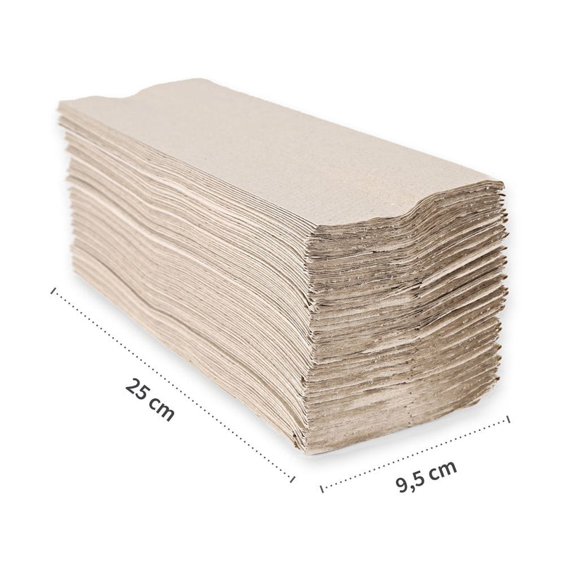 Papierhandtücher, 1-lagig, verschiedene Farben | Recyclingpapier, C-Falzung - Karton mit 3648 Stück (24 x 152 Stück)