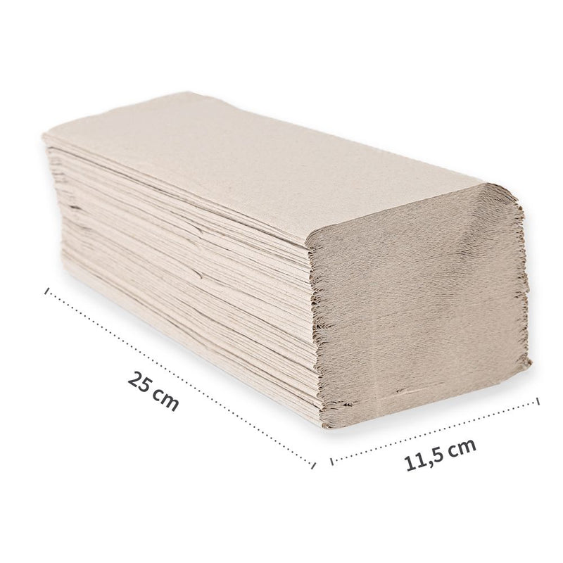 Papierhandtücher, 1-lagig, verschiedene Farben | Recyclingpapier, V/ZZ-Falzung - Karton mit 5000 Stück (20 x 250 Stück)