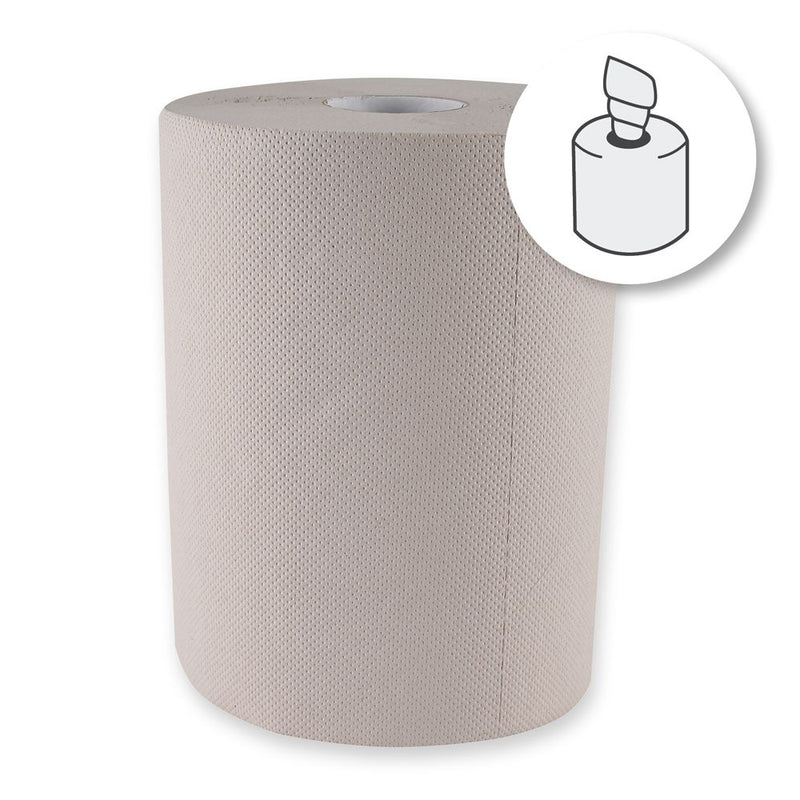 Bio Papierhandtuchrollen, 3-lagig, natur | Recyclingpapier, Innenabwicklung, FSC®-Recycled - Karton mit 6 Stück