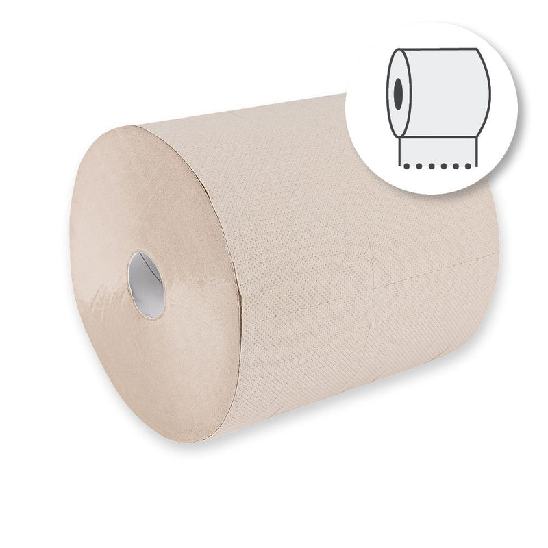 Bio Papierhandtuchrollen, 3-lagig, braun | Recyclingpapier, Außenabwicklung, FSC®-Recycled - Karton mit 6 Stück