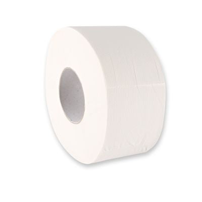 Toilettenpapier Jumbo aus 2-lagiger Zellulose / 1000 Abrisse - Karton mit 12 Rollen