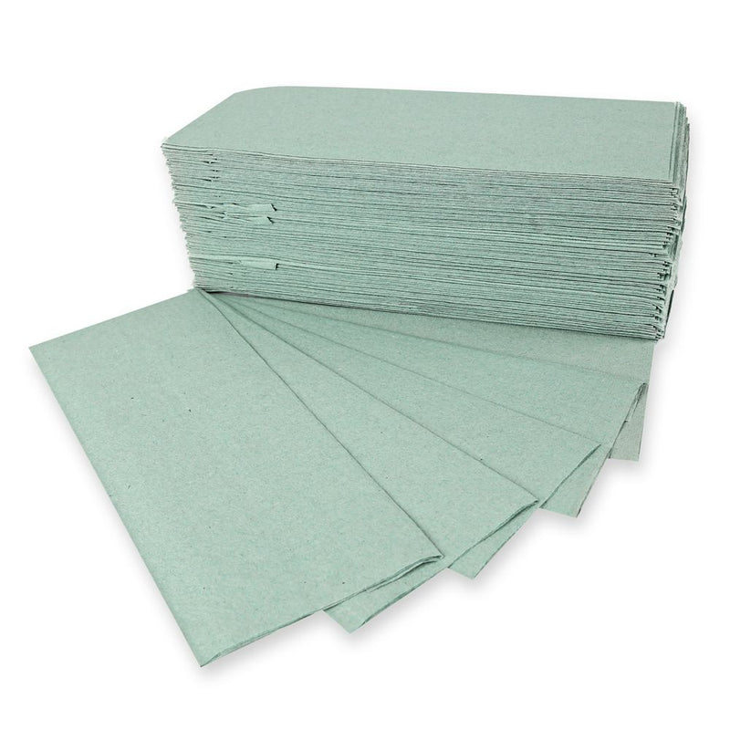 Papierhandtücher, 1-lagig, verschiedene Farben | Recyclingpapier, C-Falzung - Karton mit 3648 Stück (24 x 152 Stück)
