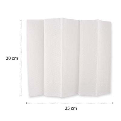 Papierhandtücher Kompakt, 1-lagig, weiß | Zellulose, Interfold - Karton mit 2400 Stück (20 x 120 Stück)