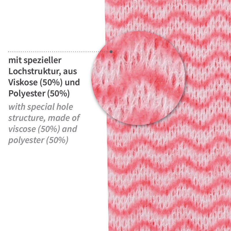 Spültücher | Viskose/Polyester, gelegt, verschiedene Farben - Karton mit 600 Stück (12 x 50 Stück)