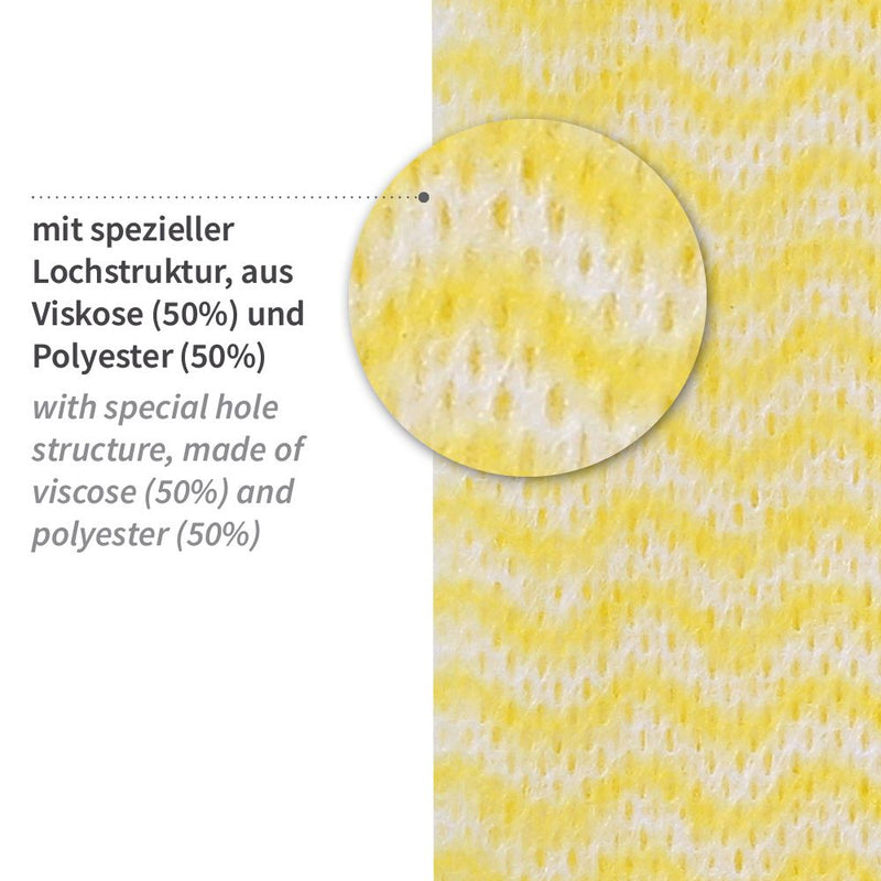 Spültücher | Viskose/Polyester, gelegt, verschiedene Farben - Karton mit 600 Stück (12 x 50 Stück)