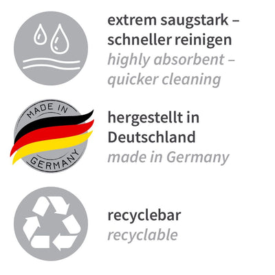 Reinigungstücher | Viskose, gelegt (Made in Germany), verschiedene Farben - Karton mit 400 Stück (1 x 400 Stück)