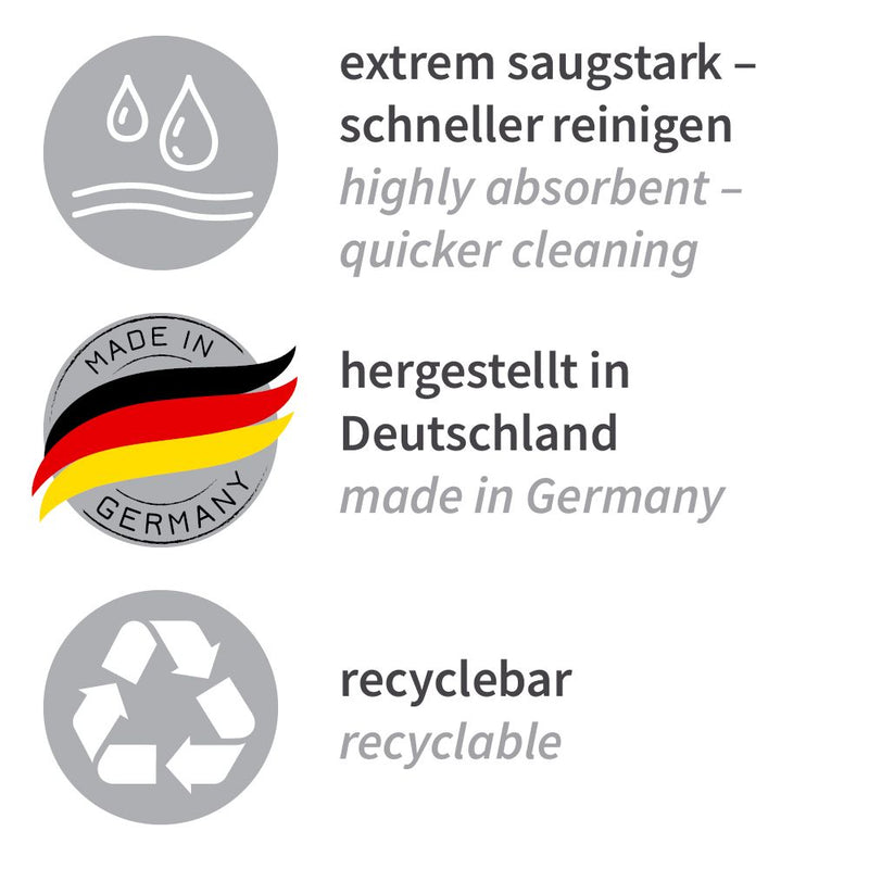 Reinigungstücher | Viskose, gelegt (Made in Germany), verschiedene Farben - Karton mit 400 Stück (1 x 400 Stück)