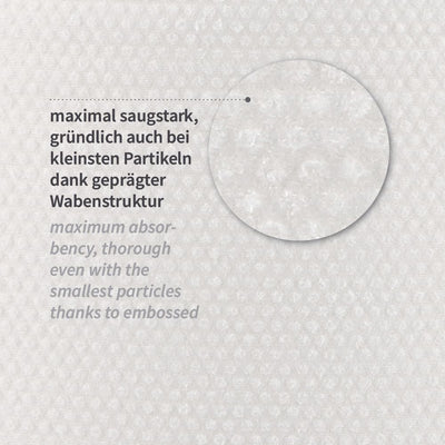 Reinigungstücher | Spunlace, Rolle, weiß - Karton mit 1 Rolle (1 x 500 Blatt)