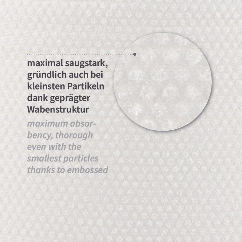 Reinigungstücher | Spunlace, Rolle, weiß - Karton mit 1 Rolle (1 x 500 Blatt)