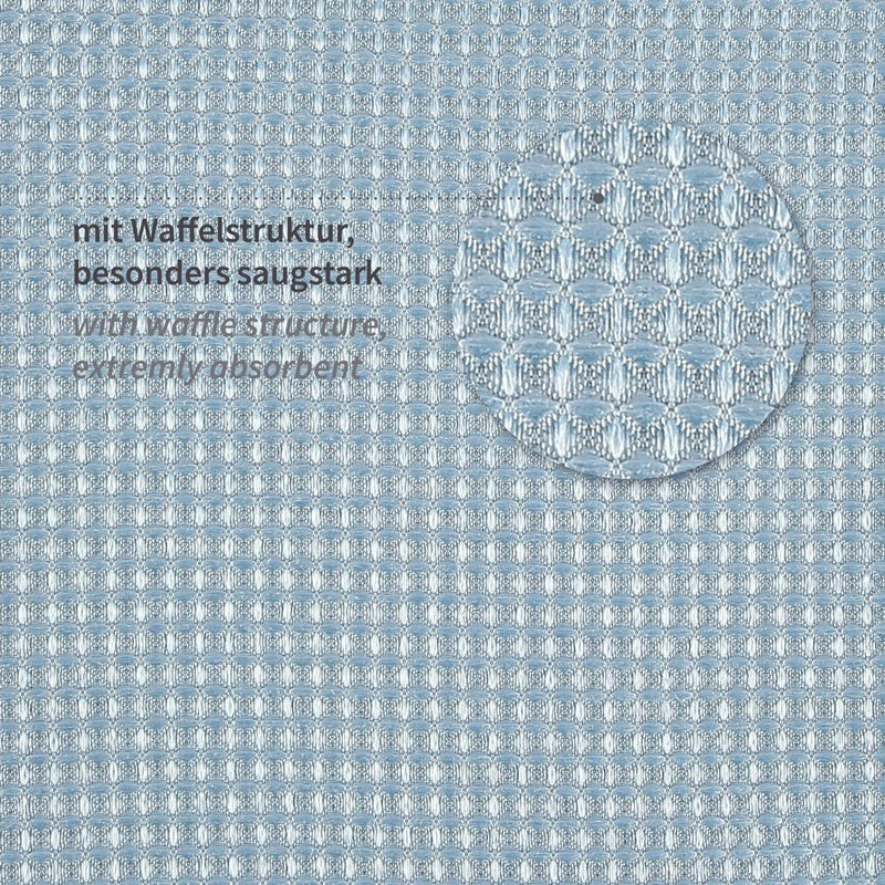 Mikrofasertücher Micro Master Waffle | Polyester/Polyamid, blau - Karton mit 50 Stück (5 x 10 Stück)