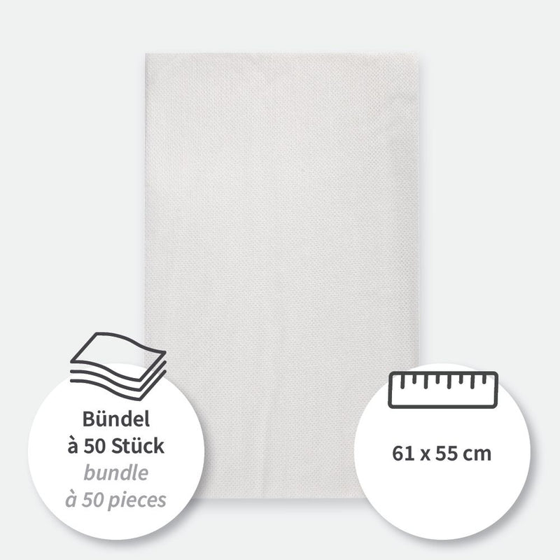 Reinigungstücher Trikotex | Viskose, gelegt, weiß - Karton mit 50 Stück (1 x 50 Stück)