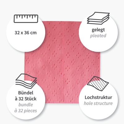 Reinigungstücher Premium | Viskose, verschiedene Farben - 320 Stück (10 x 32 Stück)