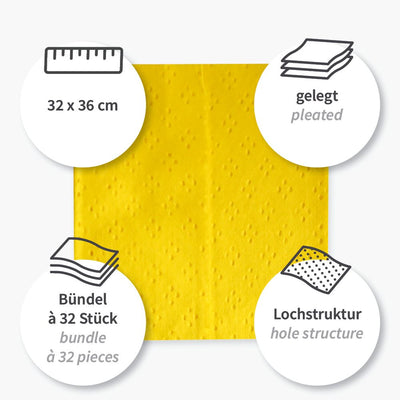 Reinigungstücher Premium | Viskose, verschiedene Farben - 320 Stück (10 x 32 Stück)