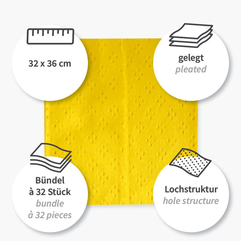 Reinigungstücher Premium | Viskose, verschiedene Farben - 320 Stück (10 x 32 Stück)