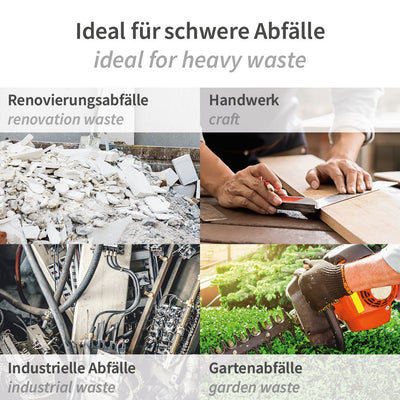 Müllsäcke Premium Plus, 120 l - 100 my | LDPE, Rolle, verschiedene Farben - Karton mit 5 x 20 Stück (100 Stück)