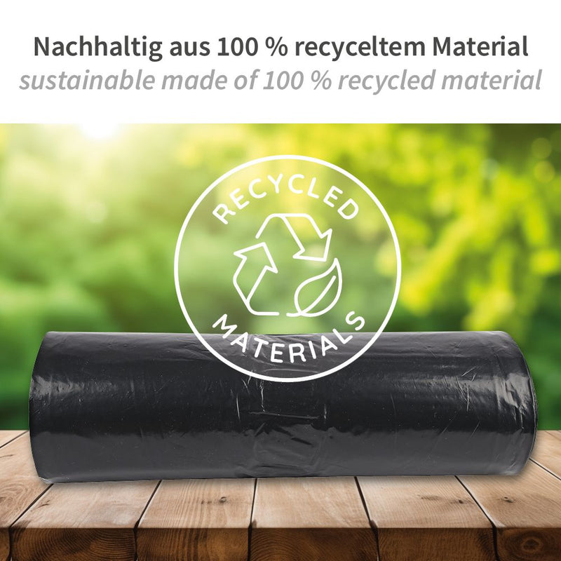 Müllsäcke, 160 l - 60 my | LDPE, Rolle, verschiedene Farben - Karton mit 10 x 25 Stück (250 Stück)