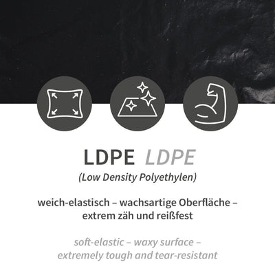Müllsäcke, 160 l - 60 my | LDPE, Rolle, verschiedene Farben - Karton mit 10 x 25 Stück (250 Stück)