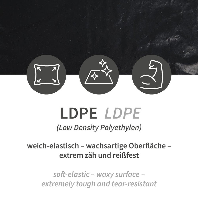 Müllsäcke, 160 l - 60 my | LDPE, Rolle, verschiedene Farben - Karton mit 10 x 25 Stück (250 Stück)