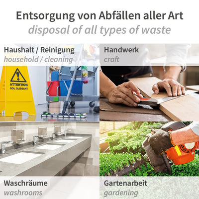 Müllsäcke, 160 l - 60 my | LDPE, Rolle, verschiedene Farben - Karton mit 10 x 25 Stück (250 Stück)