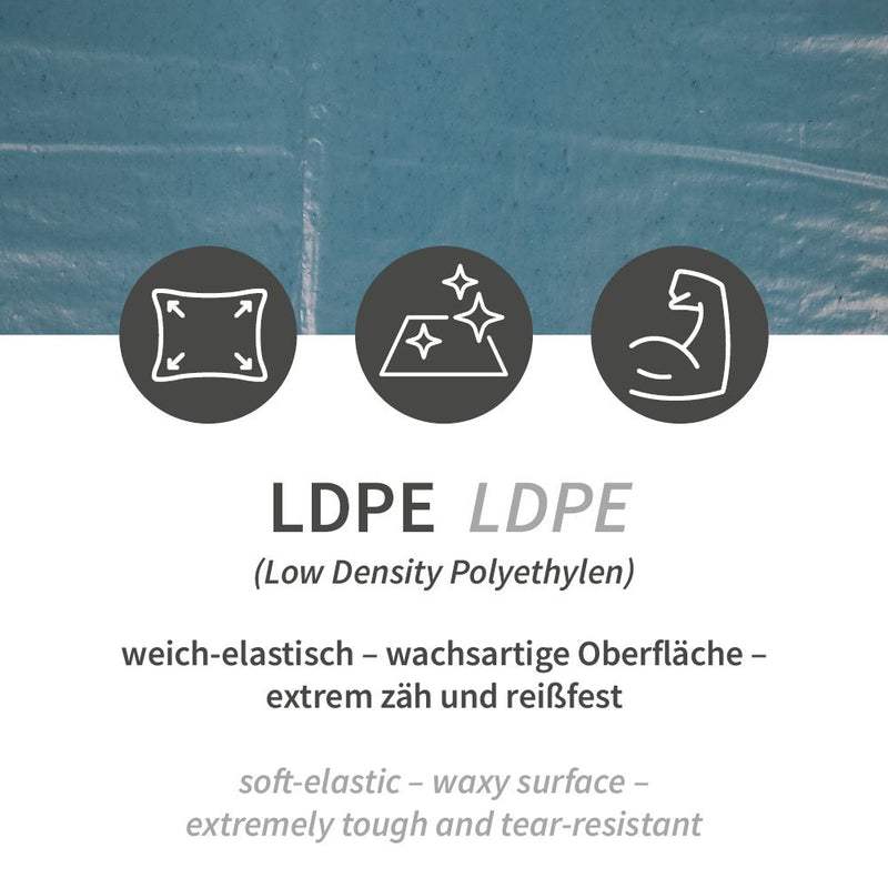Müllsäcke, 160 l - 60 my | LDPE, Rolle, verschiedene Farben - Karton mit 10 x 25 Stück (250 Stück)
