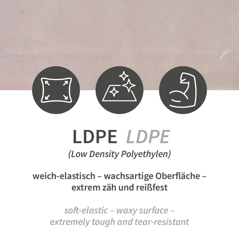 Müllsäcke, 160 l - 60 my | LDPE, Rolle, verschiedene Farben - Karton mit 10 x 25 Stück (250 Stück)