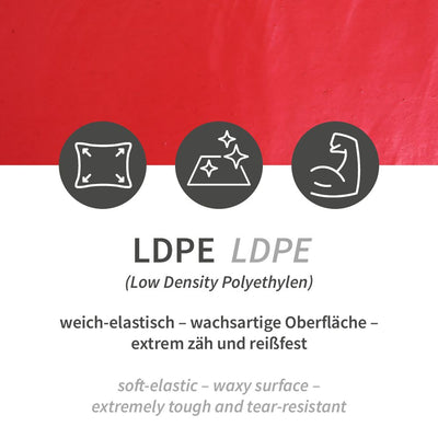 Müllsäcke, 160 l - 60 my | LDPE, Rolle, verschiedene Farben - Karton mit 10 x 25 Stück (250 Stück)