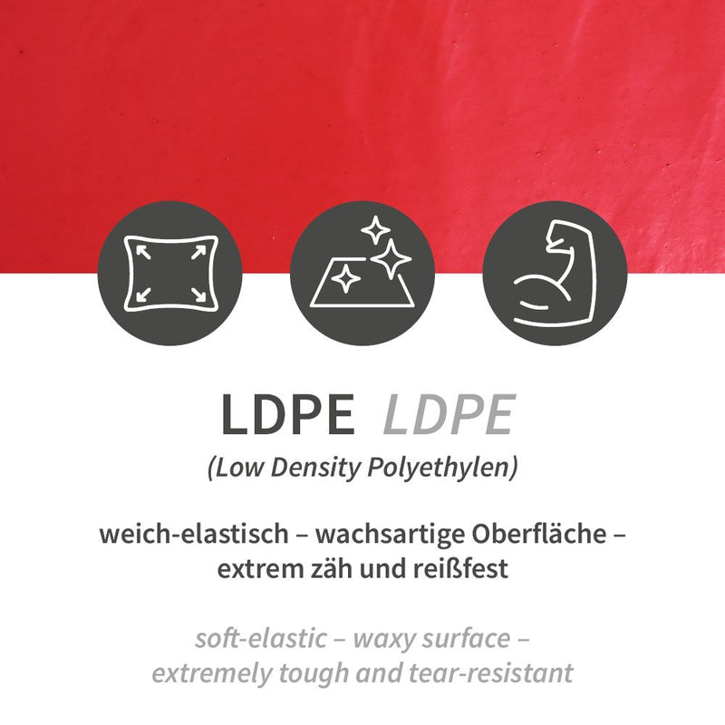 Müllsäcke, 160 l - 60 my | LDPE, Rolle, verschiedene Farben - Karton mit 10 x 25 Stück (250 Stück)