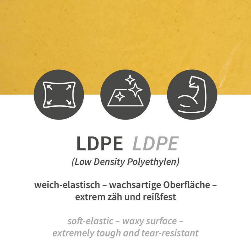 Müllsäcke, 160 l - 60 my | LDPE, Rolle, verschiedene Farben - Karton mit 10 x 25 Stück (250 Stück)