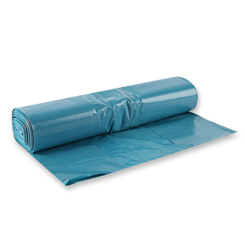 Müllsäcke, 70 l - 45 my | LDPE, Rolle, blau - Karton mit 6 x 25 Stück (150 Stück)