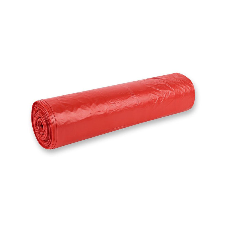 Müllsäcke Premium, 70 l - 20 my | HDPE, Rolle, verschiedene Farben - Karton mit 10 x 50 Stück (500 Stück)