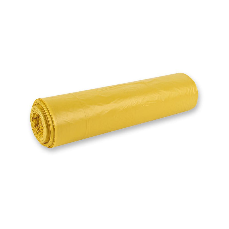 Müllsäcke Premium, 70 l - 20 my | HDPE, Rolle, verschiedene Farben - Karton mit 10 x 50 Stück (500 Stück)