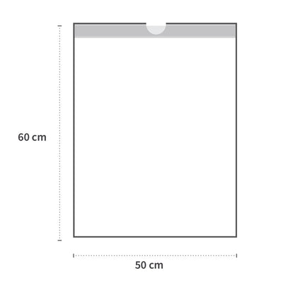 Müllbeutel mit Zugband, 30 l - 15 my | HDPE, Rolle, weiß - Karton mit 36 x 25 Stück (900 Stück)