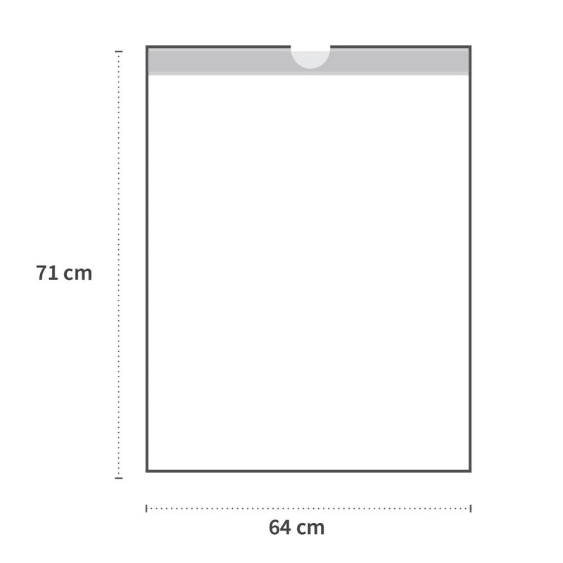 Müllbeutel mit Zugband, 60 l - 12 my | HDPE, Rolle, gelb-schwarz - Karton mit 50 x 20 Stück (1000 Stück)