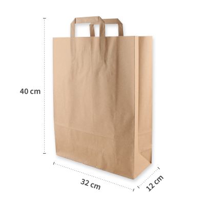 Papiertragetasche "Strong" | Papier, natur - Karton mit 250 Stück - Artikel 35566