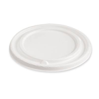 Bio Deckel für Suppenbecher, rund | Zuckerrohr, durchmesser 11 cm, Karton mit 500 Stück Artikel 41141