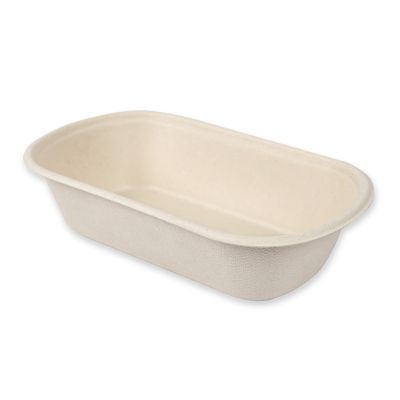 Bio Imbiss-Schalen, oval | Zuckerrohr, natur, Karton mit 500 Stück - Artikel 411515