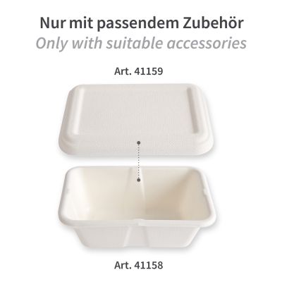Bio Schalen | Zuckerrohr, weiss,400 ml, Karton mit 1000 Stück - Artikel 41158