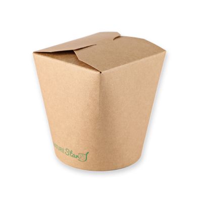 Bio Foodboxen Asia | Kraftpapier/PLA, braun - Karton mit 500 Stück - Artikel 416410