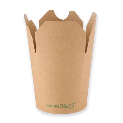 Bio Foodboxen Asia | Kraftpapier/PLA, braun - Karton mit 500 Stück - Artikel 416410