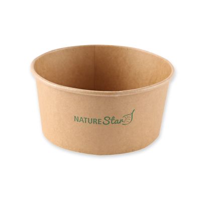 Bio Salatschalen Caesar | Kraftpapier/PE, FSC®-Mix, braun, Karton mit 300 Stück - Artikel 417100