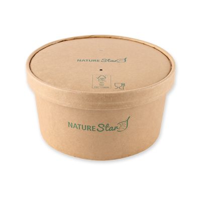 Bio Salatschalen Caesar | Kraftpapier/PE, FSC®-Mix, braun, Karton mit 300 Stück - Artikel 417100