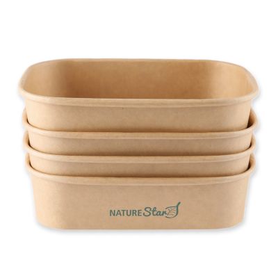 Bio Schalen Takeaway | Kraftpapier/PE, FSC®-Mix, braun, Karton mit 300 Stück - Artikel 517410