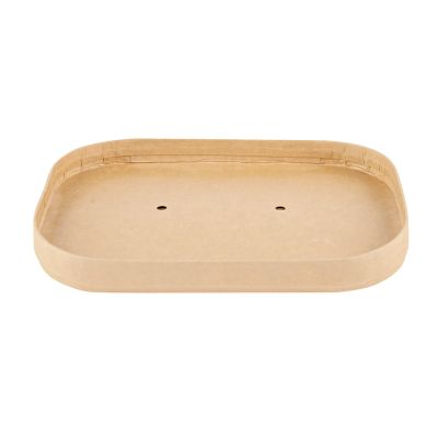 Bio Deckel für Schalen Takeaway | Kraftpapier/PE, FSC®-Mix, braun, Karton mit 300 Stück - Artikel 417416